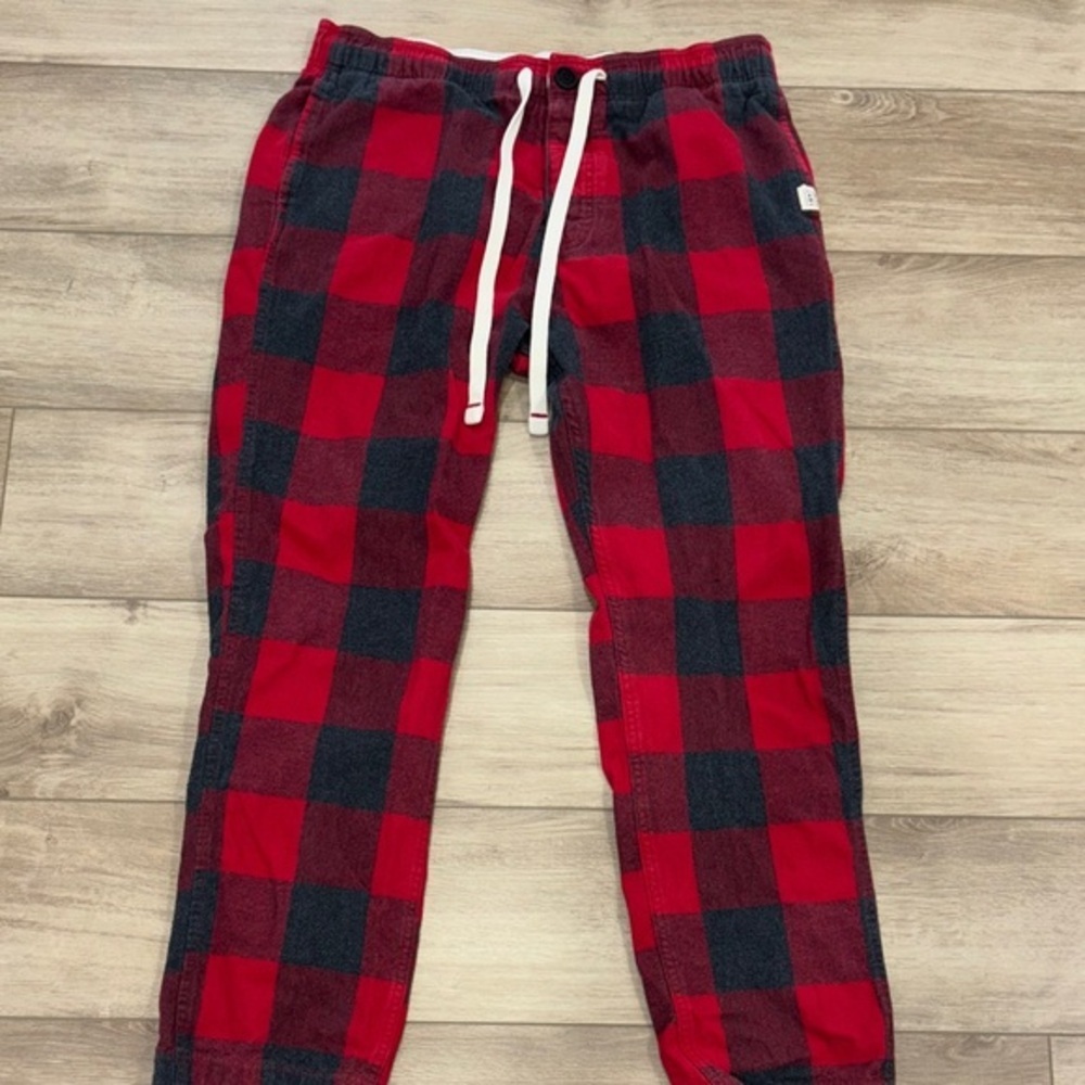 Abercrombie & Fitch Plaid Red and Black/gray  men’s pajama Bottoms size XLarge